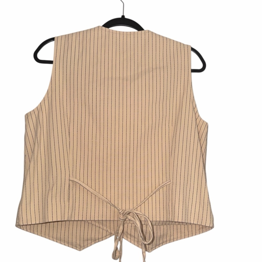 JiJi Studio Paris France Tailored Pin Striped Vest Small - Picture 3 of 11
